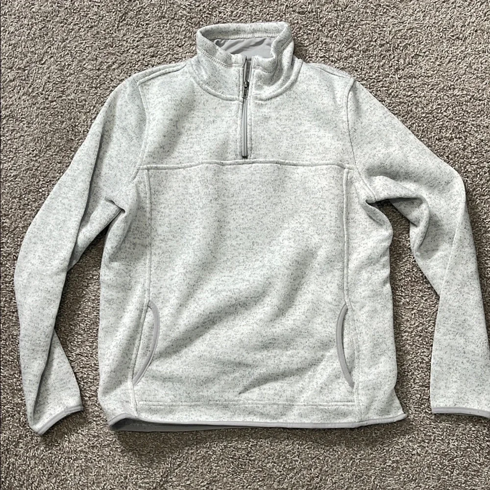 Thread & Supply Gray Quarter-Zip Pullover - Picture 1 of 4